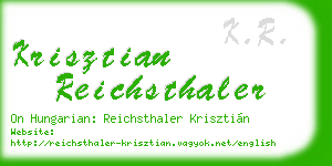 krisztian reichsthaler business card